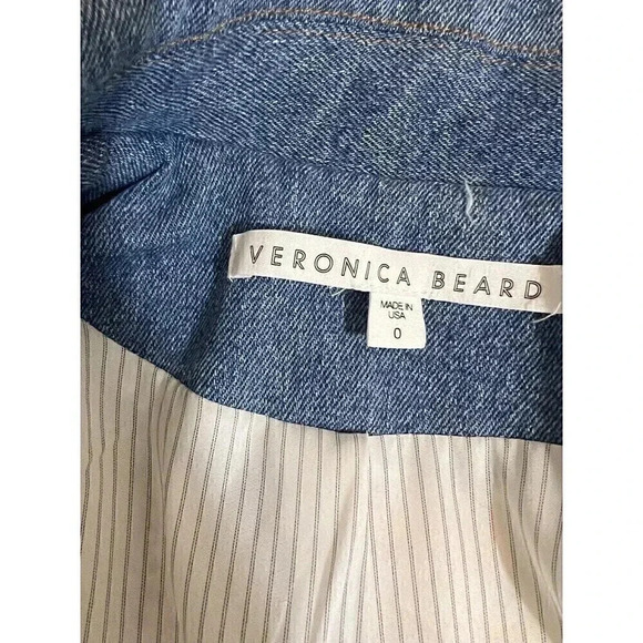 Veronica Beard Santiago Button Front Tweed Denim Jacket Womens Size 0 - Picture 16 of 16